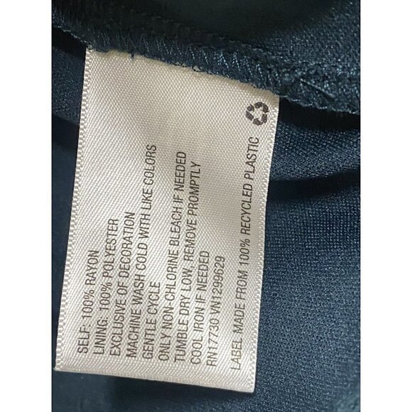 Xhilaration Teal Floral Print Babydoll Dress Small S Long Sleeve Mini Cross Back - Picture 7 of 10